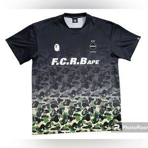 Bape x F.C.R.B. Jersey Black/Camo - Size XL (Japan Sizing)